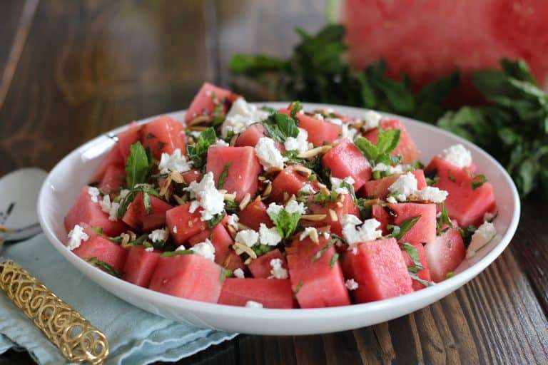 Watermelon, Feta, Jalapeno Salad